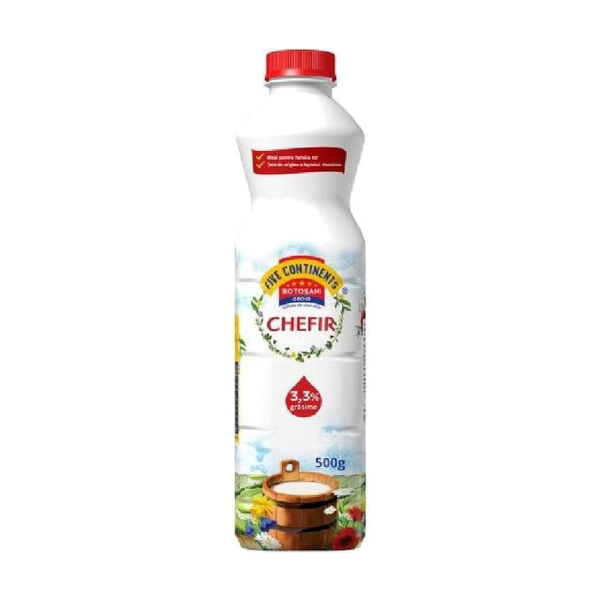 Five Conti Kefir 3.3%, 500g, case of 12 – yogurt, kefir & milk drinks from Romania (chilled)
