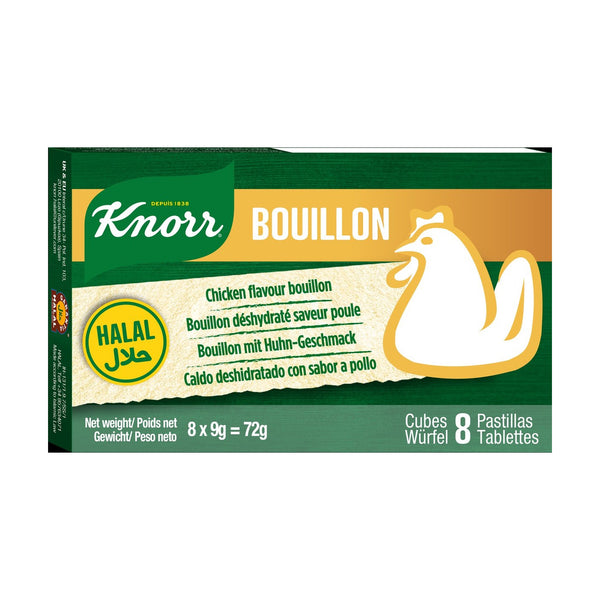 Knorr Bouillon Cubes Chicken, 72g, case of 24 – soups & stocks from Spain