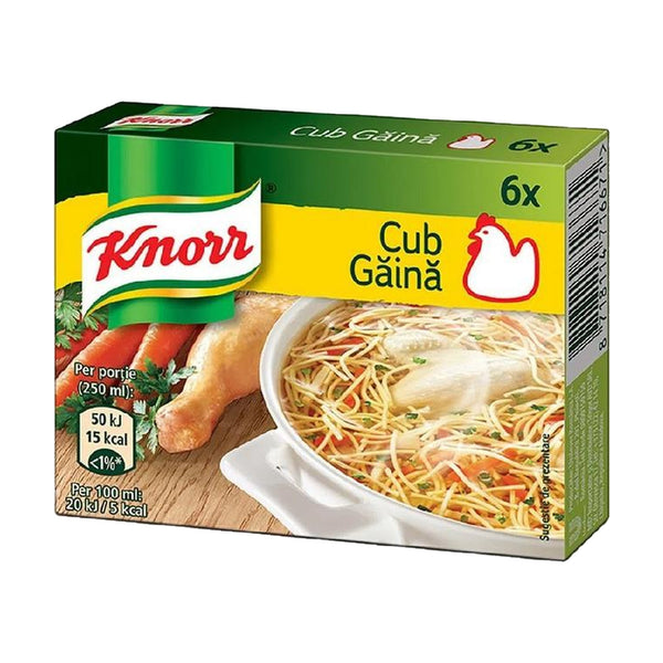Knorr Chicken Cube, 60g, case of 24 – soups & stocks from Romania