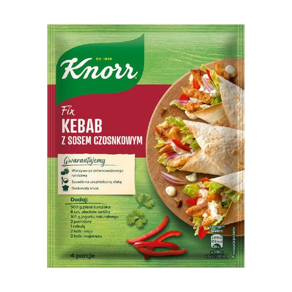 Knorr Fix for Kebab with Garlic Sauce, 40g, case of 15 – ketchup, mayo & dips from Poland