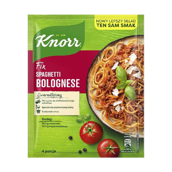Knorr Fix Spaghetti Bolognese, 41g, case of 24 – salt, stock & seasonings from Poland