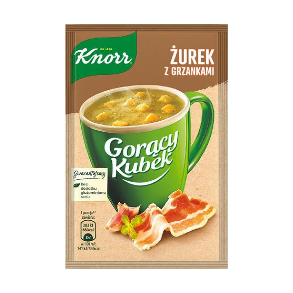 Knorr Hot Cup Sour Soup with Croutons, 17g, case of 38 – soups & stocks from Poland
