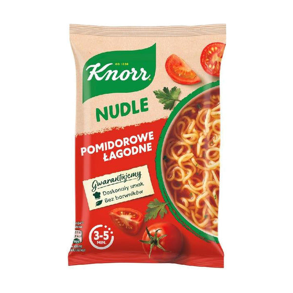 Knorr Mild Noodle Tomato Soup, 65g, case of 22 – soups & stocks from Poland