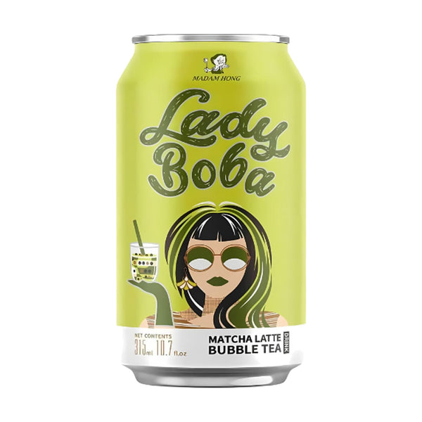 Lady Boba Milk Bubble Tea Matcha, 315ml, case of 24 – bubble tea from Poland