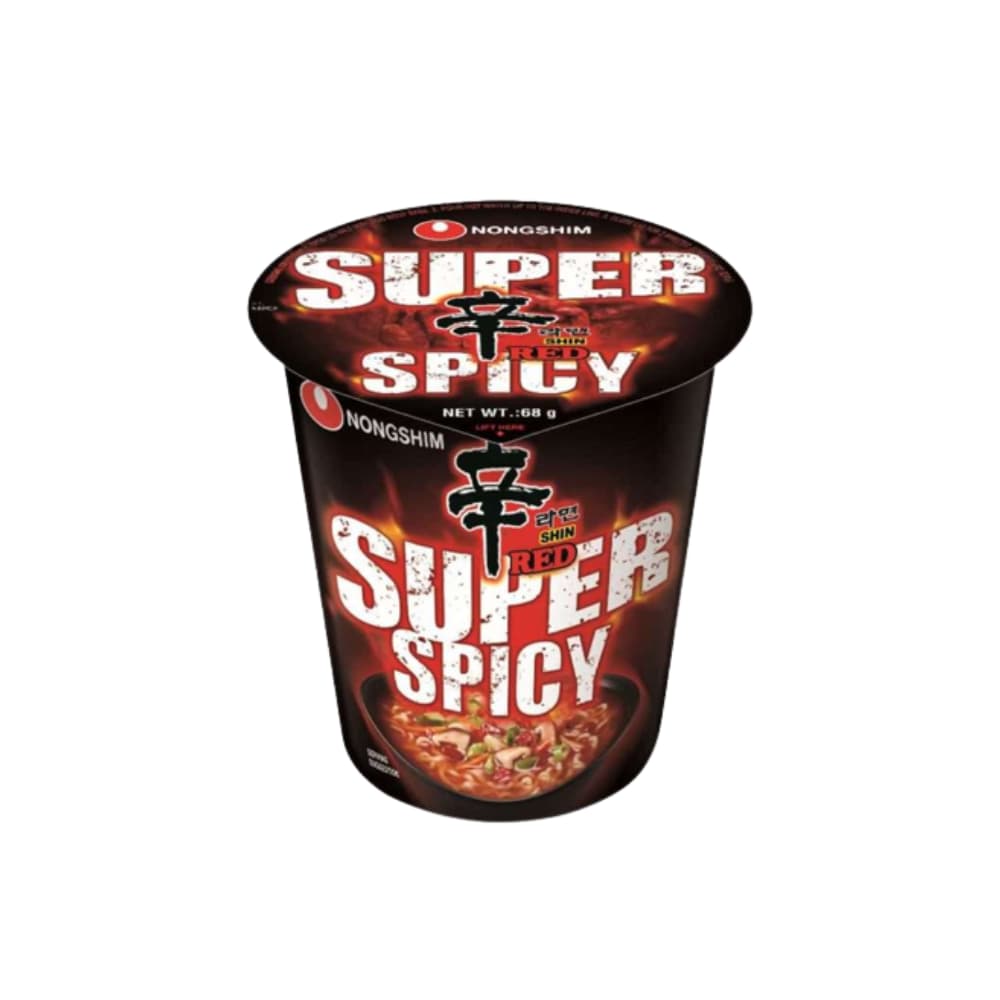 NONGSHIM Instant Cup Noodles Shin Red Super Spicy 12 X 68 GR – Food from Nimbus Distributions, trusted Food Wholesale Supplier.