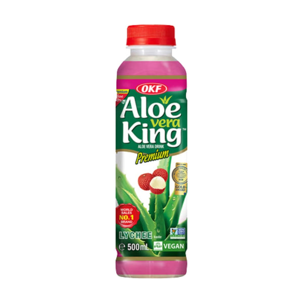 OKF Aloe Vera Drink Lychee, 500ml, case of 20 – aloe vera drinks from South Korea