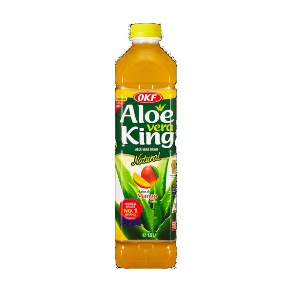 OKF Aloe Vera Drink Mango, 1.5l, case of 12 – aloe vera drinks from South Korea
