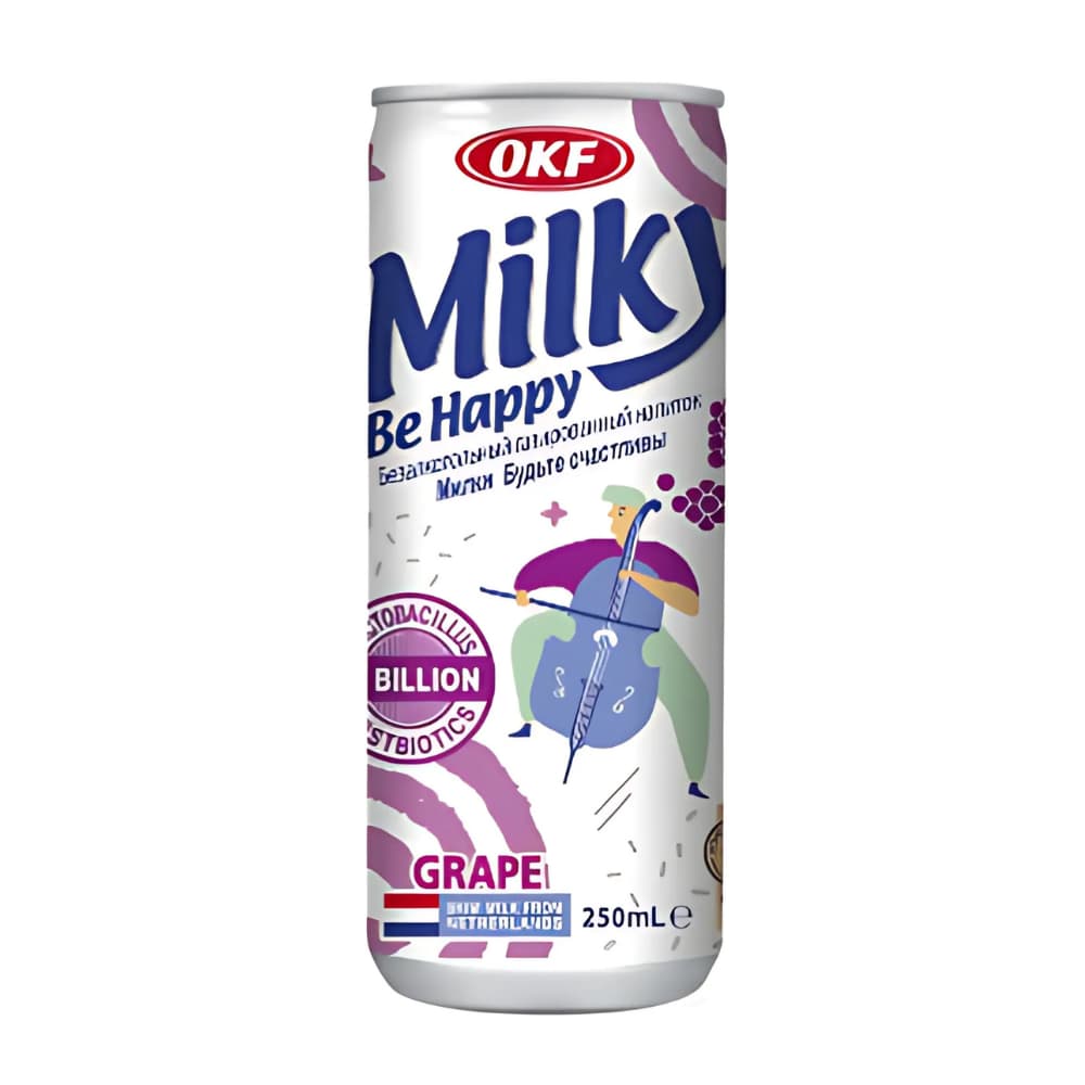 OKF Milky Be Happy Grape (24x250ml) – Drink from Nimbus Distributions, trusted Drinks Wholesale Supplier.