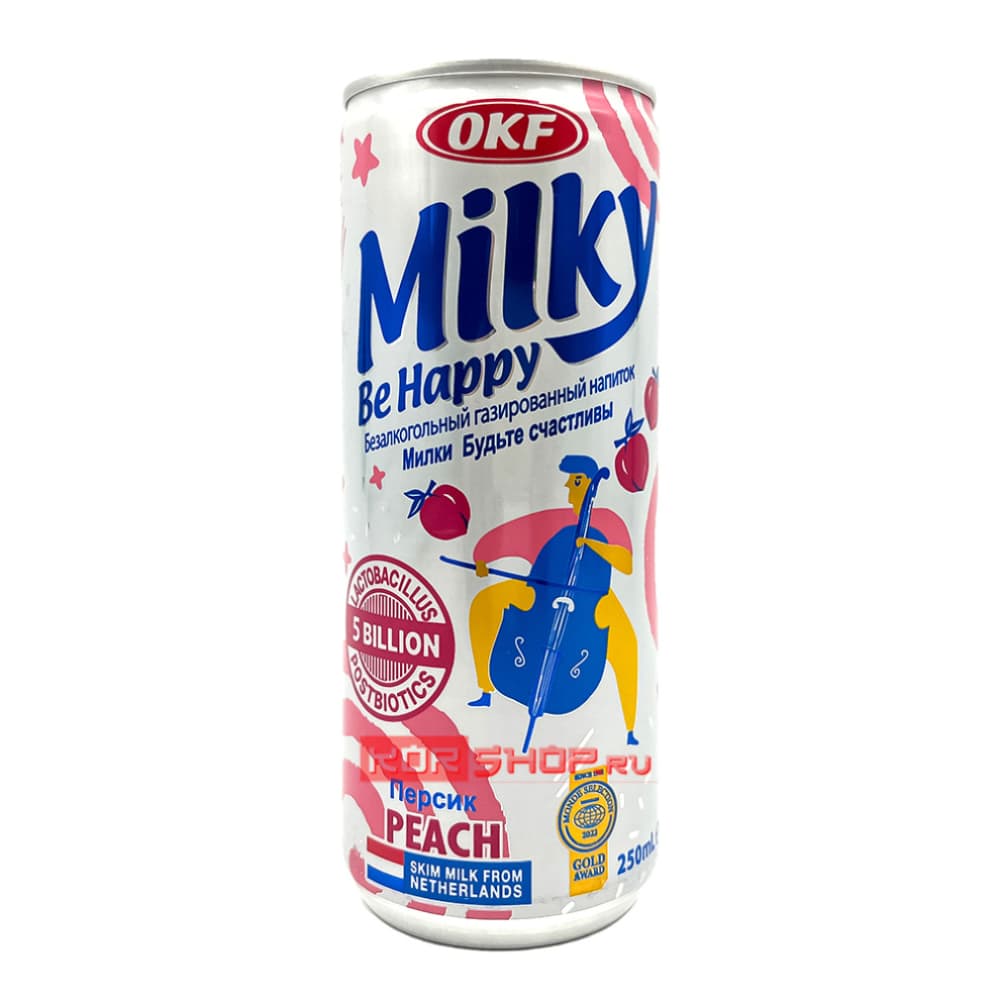 OKF Milky Be Happy Peach (24x250ml) – Drink from Nimbus Distributions, trusted Drinks Wholesale Supplier.
