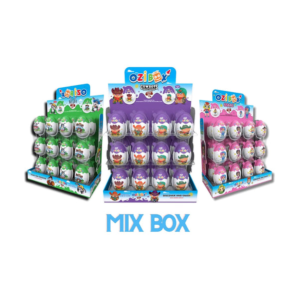 OziBox Chocolate Surprise Eggs, 20g, case of 144 – jellies & confectionery