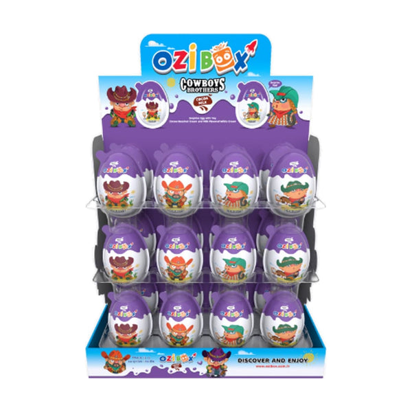 OziBox Cowboy Surprise Eggs, 20g, case of 24 – jellies & confectionery