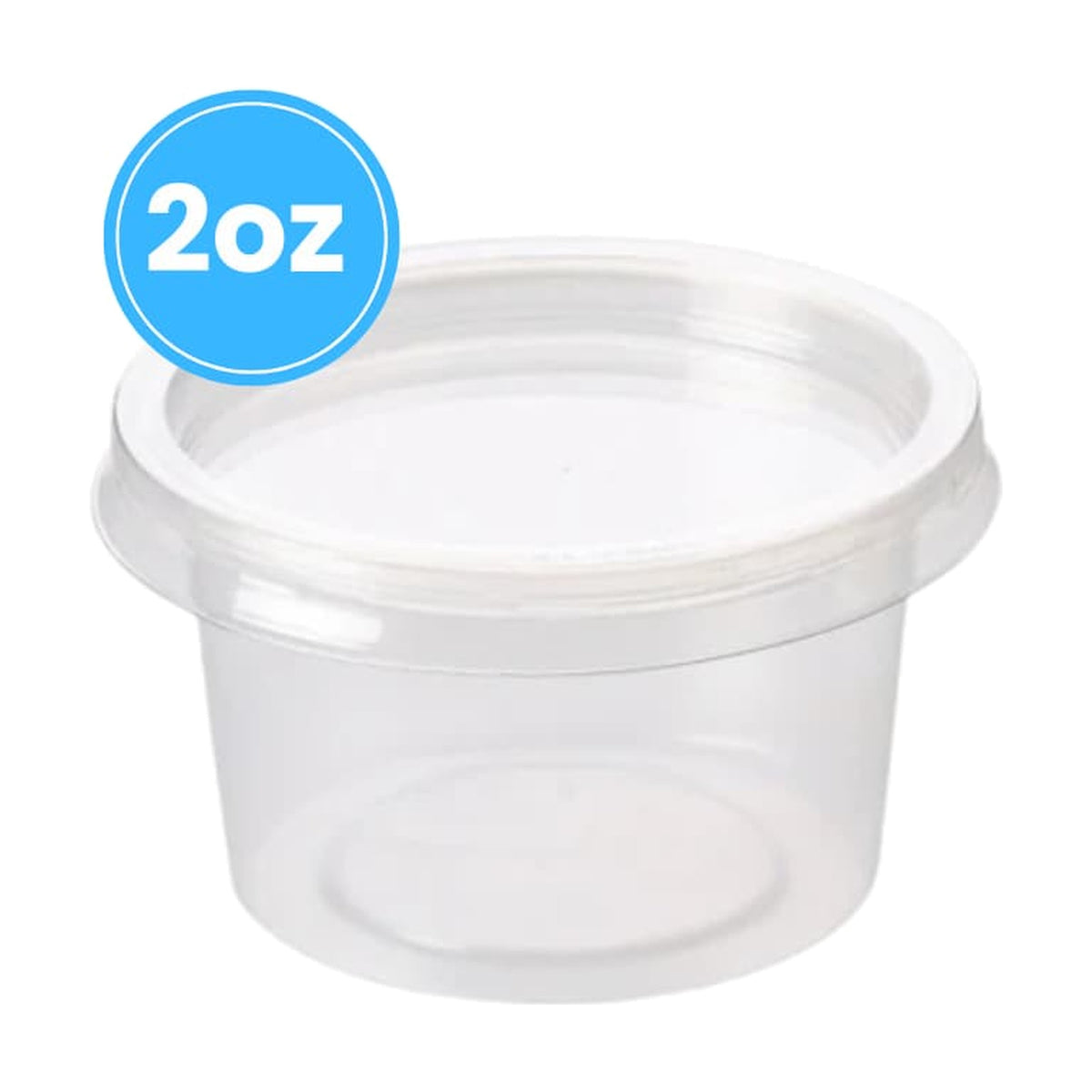 Plastic Dips + Lid Seperated 2oz 1000pcs, case of 1000 – plastic containers
