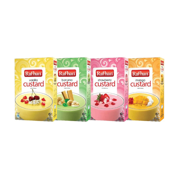 Rafhan Custard Mix Flavours, 275g, case of 36 – cakes & wafers from Pakistan