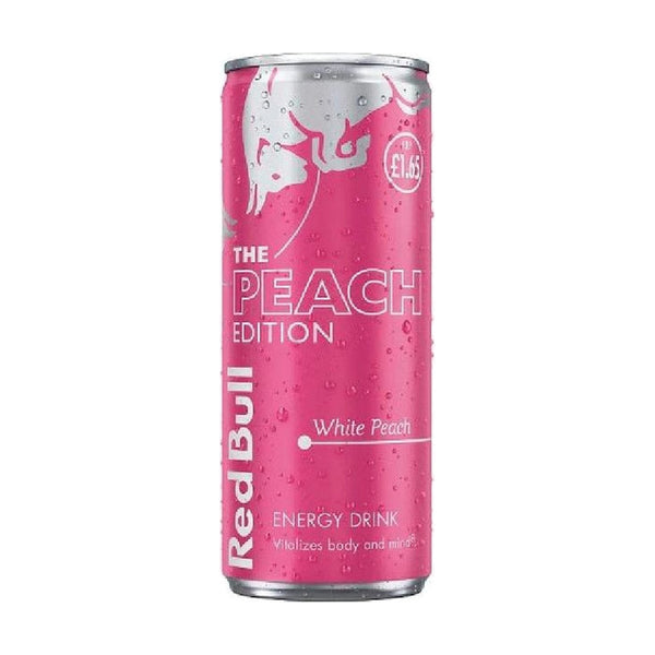 Red Bull Summer Edition White Peach, 250ml, case of 24 – energy drinks from Austria