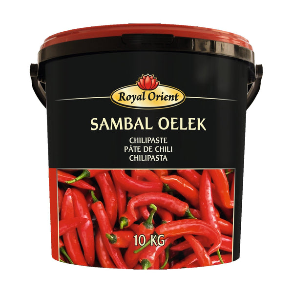 Royal Orient Sambal Oelek, 10kg, case of 10 – chilli & hot sauces from Netherlands