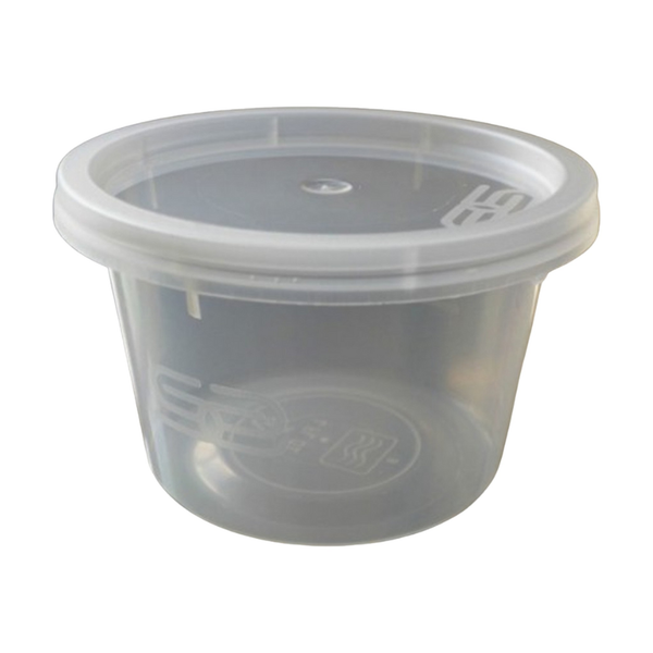 Satco 8oz Round Plastic Pots + Lids M8, 8oz, case of 225 – plastic containers