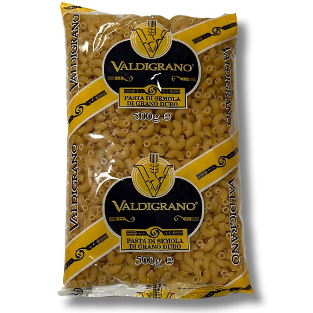 Valdigrano Gomiti rigati (24x500g) – Food from Nimbus Distributions, trusted Food Wholesale Supplier.
