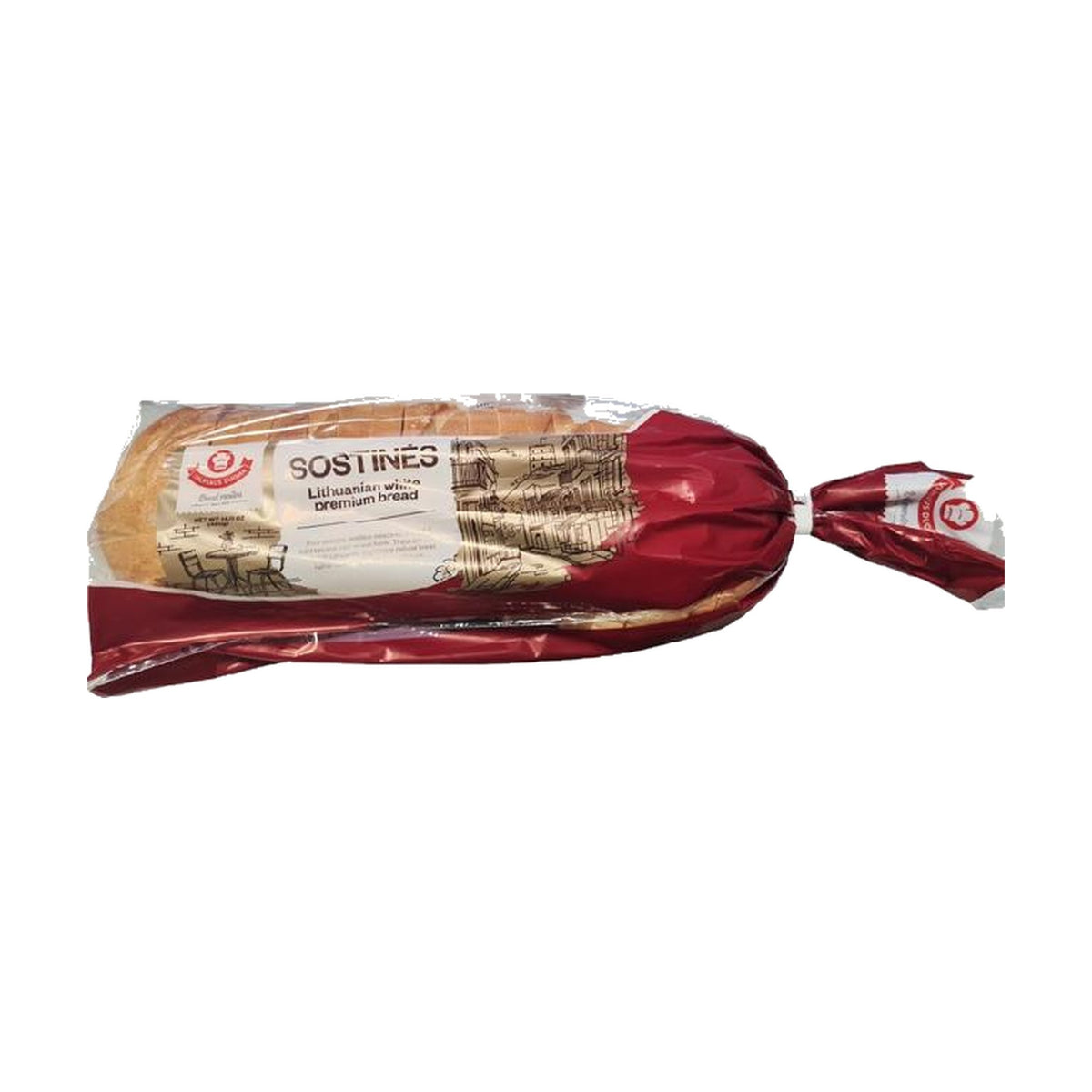 Vilnius Duona Lithuanian White Bread, 400g, case of 5 – frozen paratha, naan & breads from Lithuania (frozen)