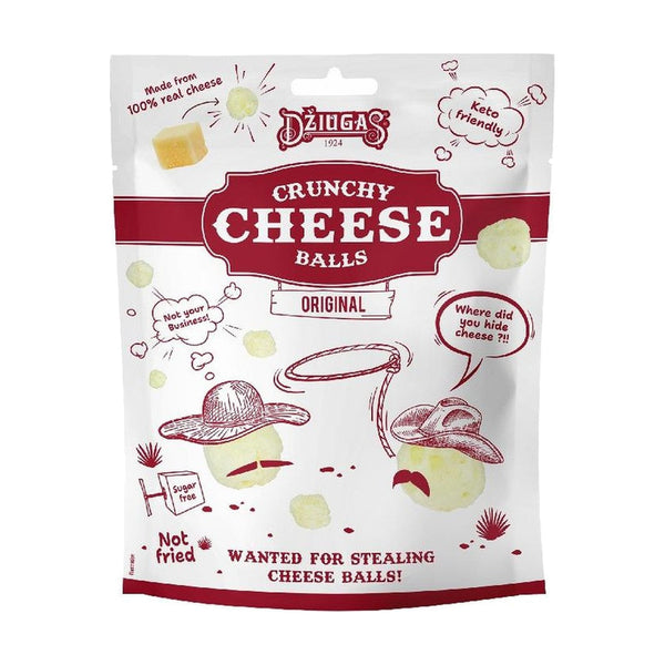 Zemaitijos Crunchy Cheese Balls, 40g, case of 10 – crisps & chips from Lithuania
