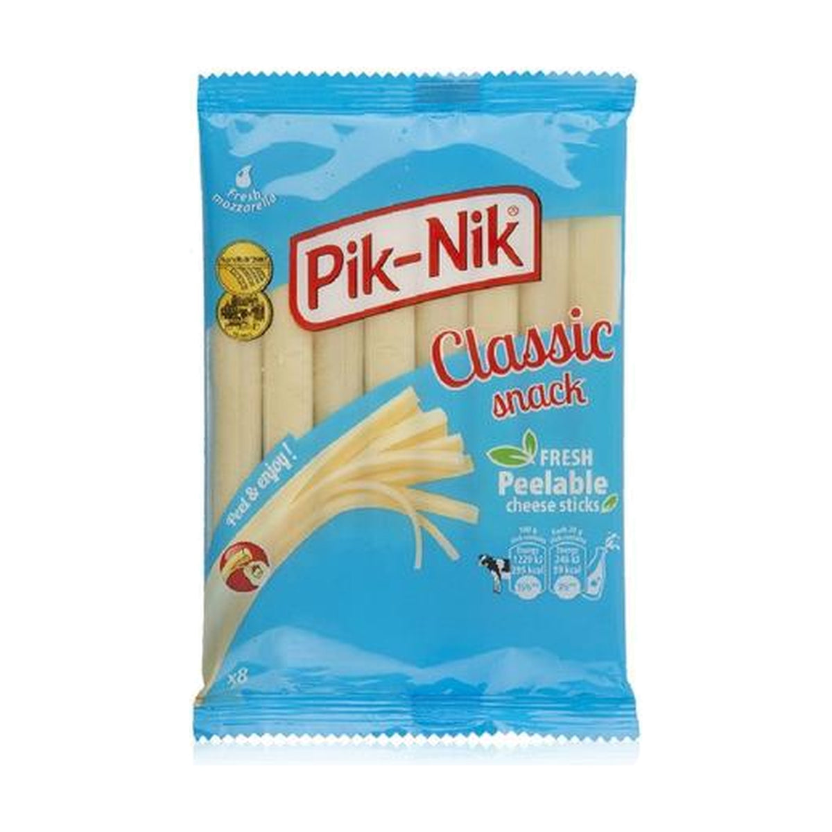 Zemaitijos Fresh Pik-Nik Classic Cheese Snack, 160g, case of 10 – cheese from Lithuania (chilled)
