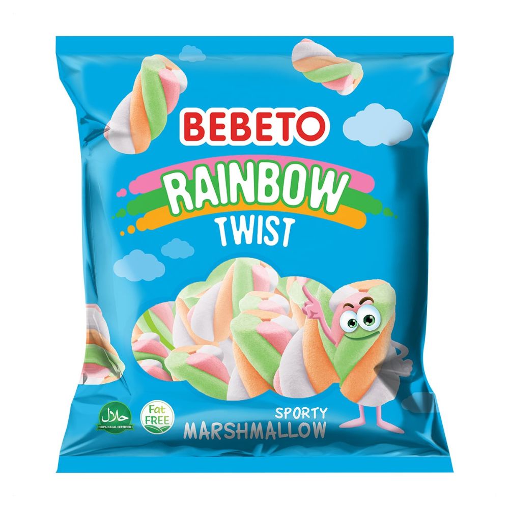 Bebeto Rainbow Twist Marshmallow (24x135gm) - Buy Online in Ireland