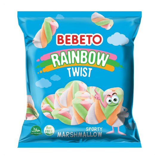 Bebeto Rainbow Twist Marshmallow (24x135gm) - Buy Online in Ireland